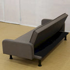 Canapé-lit futon en mousse à mémoire de forme convertible avec dossier inclinable réglable pour petits espaces