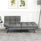 Canapé-lit futon en mousse à mémoire de forme convertible avec dossier inclinable réglable pour petits espaces