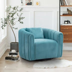 Fauteuil rond en velours surdimensionné avec rotation à 360°, confortable, avec oreiller, pour salon ou chambre à coucher