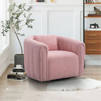 Fauteuil rond en velours surdimensionné avec rotation à 360°, confortable, avec oreiller, pour salon ou chambre à coucher