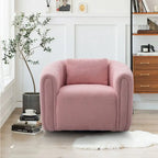 Fauteuil rond en velours surdimensionné avec rotation à 360°, confortable, avec oreiller, pour salon ou chambre à coucher