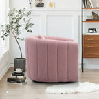 Fauteuil rond en velours surdimensionné avec rotation à 360°, confortable, avec oreiller, pour salon ou chambre à coucher