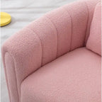Fauteuil rond en velours surdimensionné avec rotation à 360°, confortable, avec oreiller, pour salon ou chambre à coucher