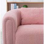 Fauteuil rond en velours surdimensionné avec rotation à 360°, confortable, avec oreiller, pour salon ou chambre à coucher
