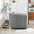 Fauteuil rond en velours surdimensionné avec rotation à 360°, confortable, avec oreiller, pour salon ou chambre à coucher
