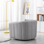 Fauteuil rond en velours surdimensionné avec rotation à 360°, confortable, avec oreiller, pour salon ou chambre à coucher