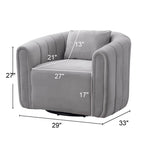 Fauteuil rond en velours surdimensionné avec rotation à 360°, confortable, avec oreiller, pour salon ou chambre à coucher
