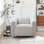 Fauteuil rond en velours surdimensionné avec rotation à 360°, confortable, avec oreiller, pour salon ou chambre à coucher