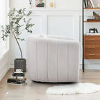 Fauteuil rond en velours surdimensionné avec rotation à 360°, confortable, avec oreiller, pour salon ou chambre à coucher