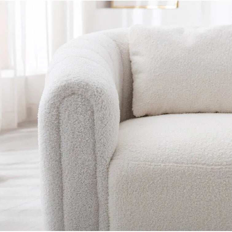 Fauteuil rond en velours surdimensionné avec rotation à 360°, confortable, avec oreiller, pour salon ou chambre à coucher