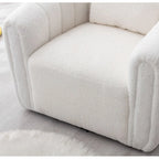 Fauteuil rond en velours surdimensionné avec rotation à 360°, confortable, avec oreiller, pour salon ou chambre à coucher