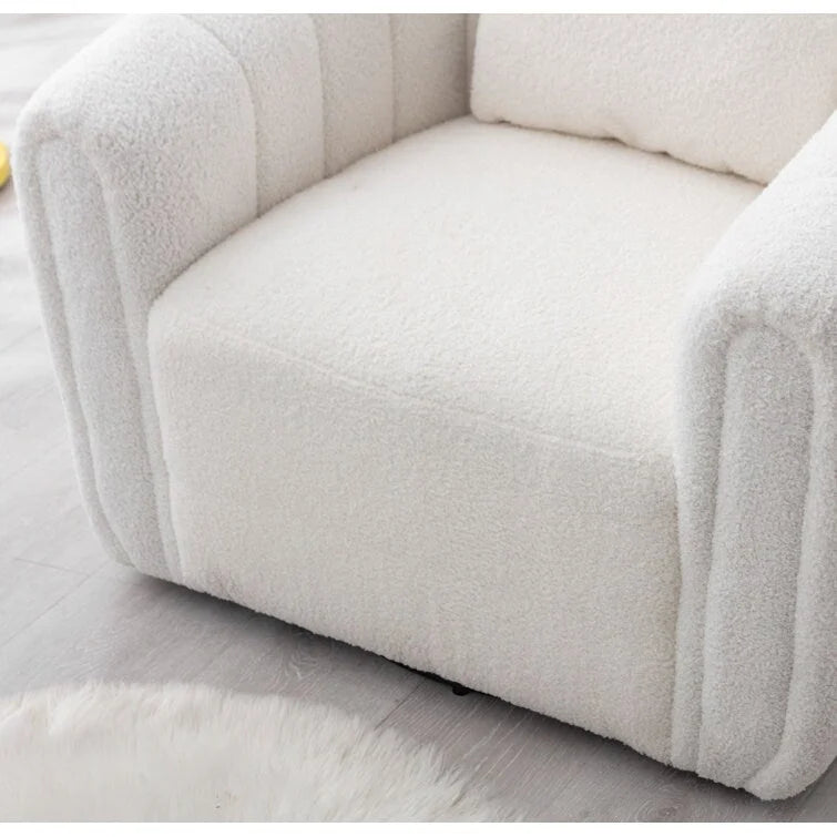 Fauteuil rond en velours surdimensionné avec rotation à 360°, confortable, avec oreiller, pour salon ou chambre à coucher