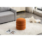 Tabouret repose-pieds ottoman rond en velours doux