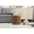 Tabouret repose-pieds ottoman rond en velours doux