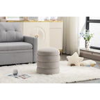 Tabouret repose-pieds ottoman rond en velours doux