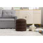Tabouret repose-pieds ottoman rond en velours doux