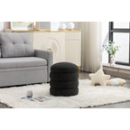 Tabouret repose-pieds ottoman rond en velours doux
