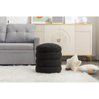 Tabouret repose-pieds ottoman rond en velours doux