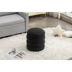 Tabouret repose-pieds ottoman rond en velours doux
