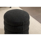 Tabouret repose-pieds ottoman rond en velours doux
