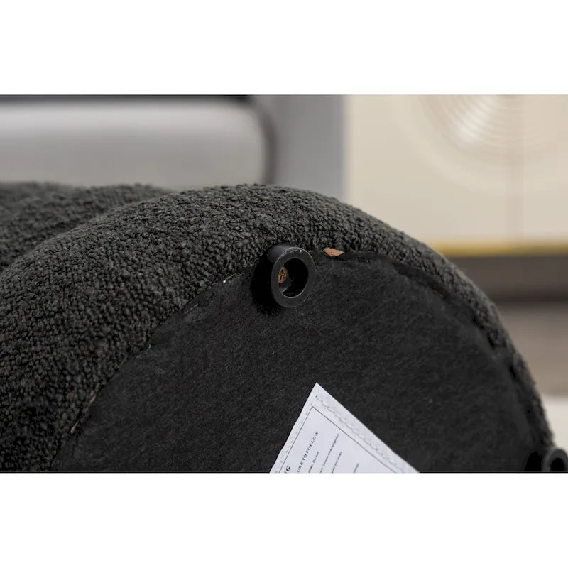 Tabouret repose-pieds ottoman rond en velours doux