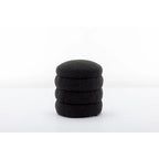 Tabouret repose-pieds ottoman rond en velours doux