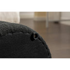 Tabouret repose-pieds ottoman rond en velours doux