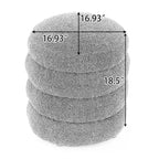 Tabouret repose-pieds ottoman rond en velours doux