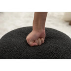 Tabouret repose-pieds ottoman rond en velours doux