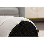 Tabouret repose-pieds ottoman rond en velours doux