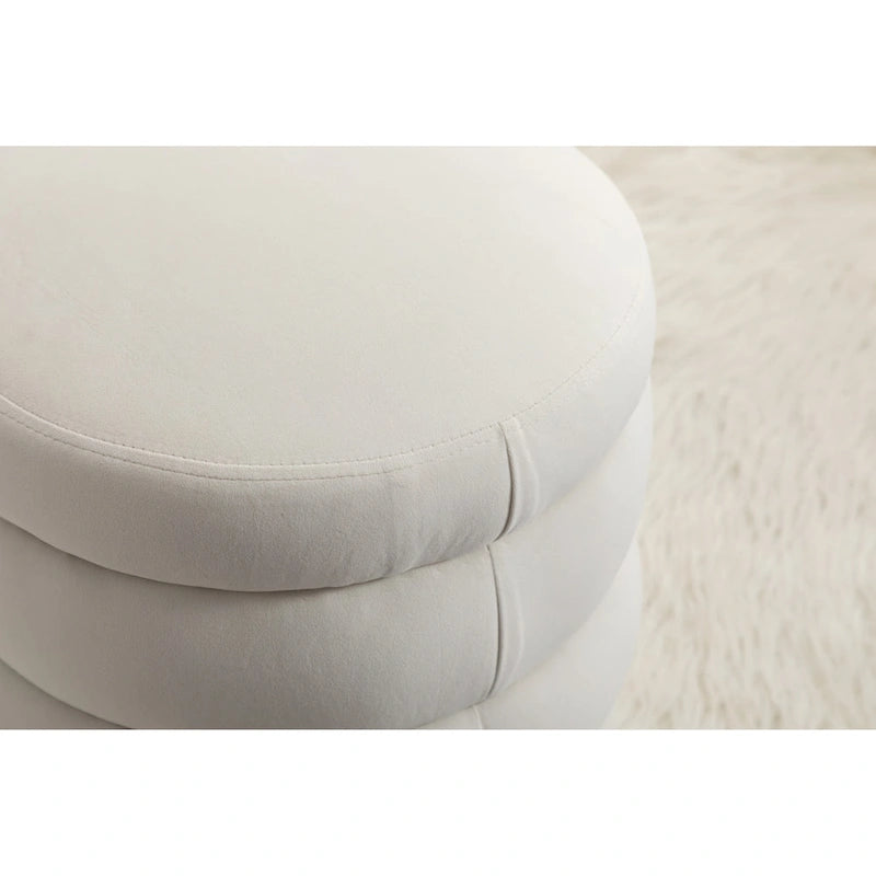 Tabouret repose-pieds ottoman rond en velours doux