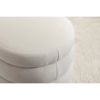 Tabouret repose-pieds ottoman rond en velours doux