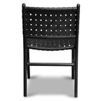 Chaise de salle à manger Banda en teck et cuir – Structure en bois de teck massif