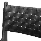 Chaise de salle à manger Banda en teck et cuir – Structure en bois de teck massif