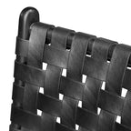 Chaise de salle à manger Banda en teck et cuir – Structure en bois de teck massif
