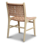 Chaise de salle à manger Banda en teck et cuir – Structure en bois de teck massif