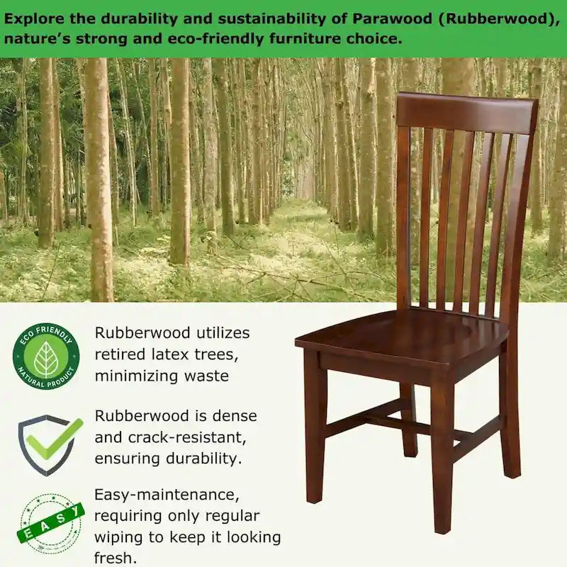 Chaises hautes Cosmo Mission en bois massif, lot de 2