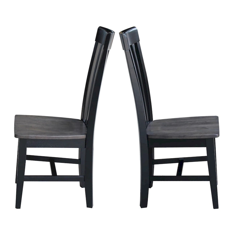 Chaises hautes Cosmo Mission en bois massif, lot de 2