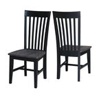 Chaises hautes Cosmo Mission en bois massif, lot de 2