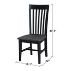 Chaises hautes Cosmo Mission en bois massif, lot de 2