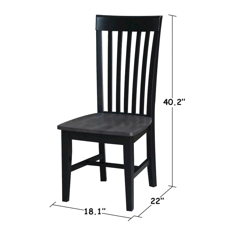 Chaises hautes Cosmo Mission en bois massif, lot de 2