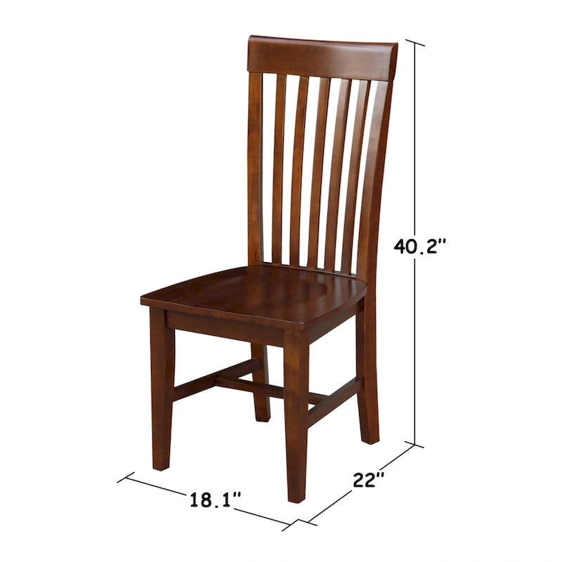 Chaises hautes Cosmo Mission en bois massif, lot de 2