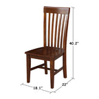 Chaises hautes Cosmo Mission en bois massif, lot de 2