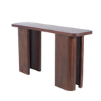 Console en bois avec panneaux à pieds incurvés - Marron foncé -