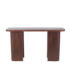Console en bois avec panneaux à pieds incurvés - Marron foncé -