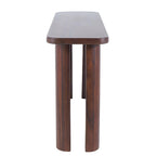 Console en bois avec panneaux à pieds incurvés - Marron foncé -