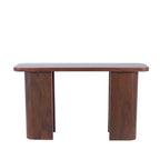 Console en bois avec panneaux à pieds incurvés - Marron foncé -