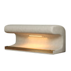 Banc d'entrée en cuir capitonné avec lumière LED à détecteur pour salon, chambre, bout de lit