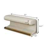 Banc d'entrée en cuir capitonné avec lumière LED à détecteur pour salon, chambre, bout de lit
