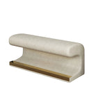 Banc d'entrée en cuir capitonné avec lumière LED à détecteur pour salon, chambre, bout de lit